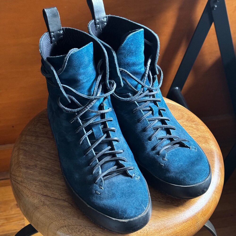 Feit Shoes - Super High Suede Indigo